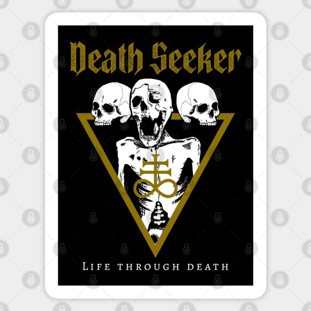 Death Seeker Sticker by The Patron